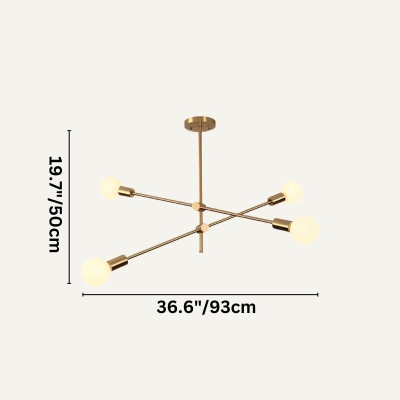 Freyza - AuroraGlow | Elegant Modern Gold Sunburst Chandelier Light