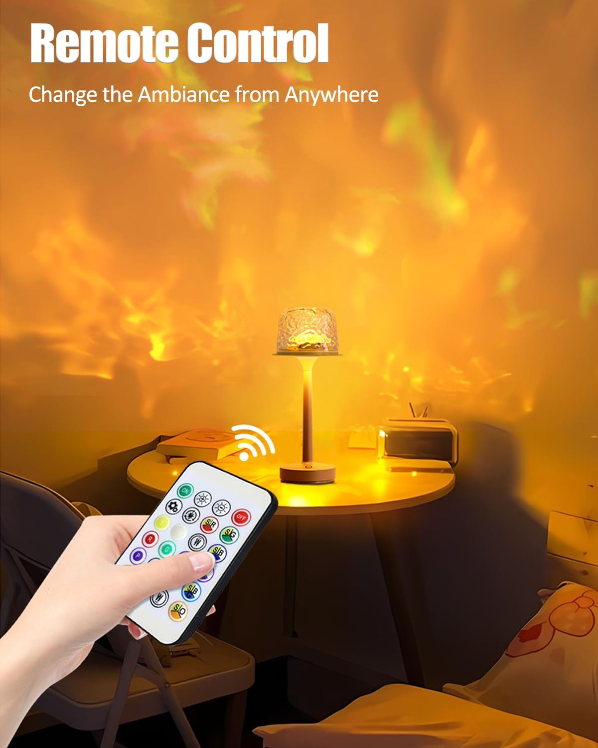 Aurora Wave | Night Light Projector with Remote Control | Portable Design for Soothing Ambiance 7