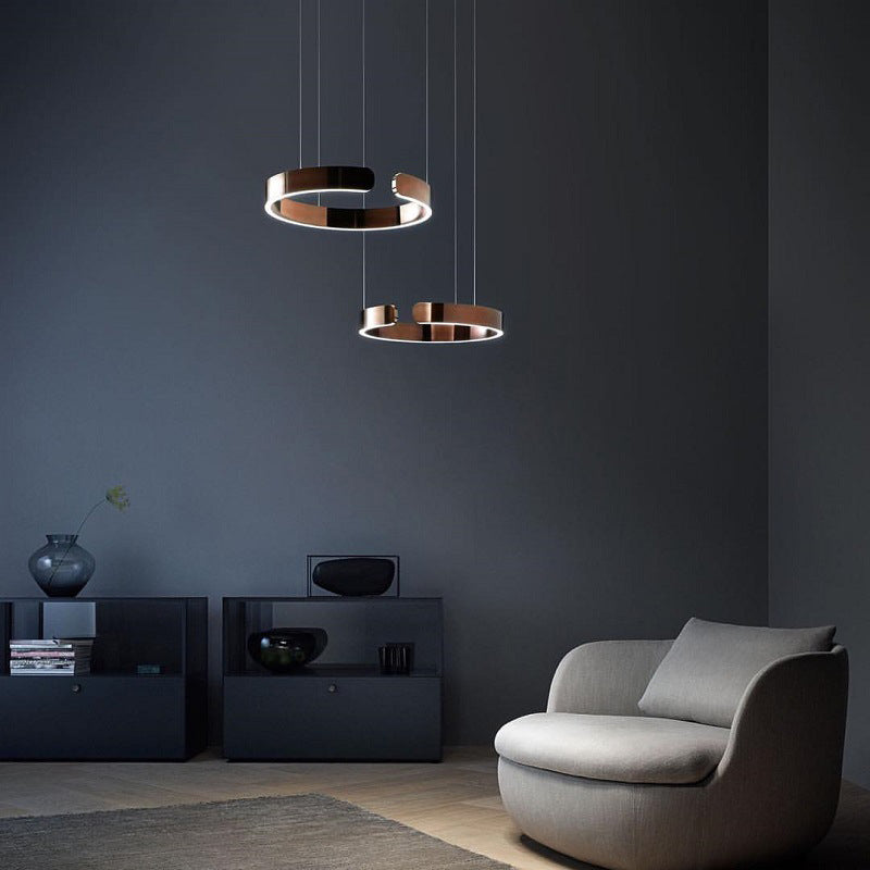 Aurum Collection | Brass Pendant Light with Integrated LED | Sleek Modern Design for Elegant Kitchen Lighting 15