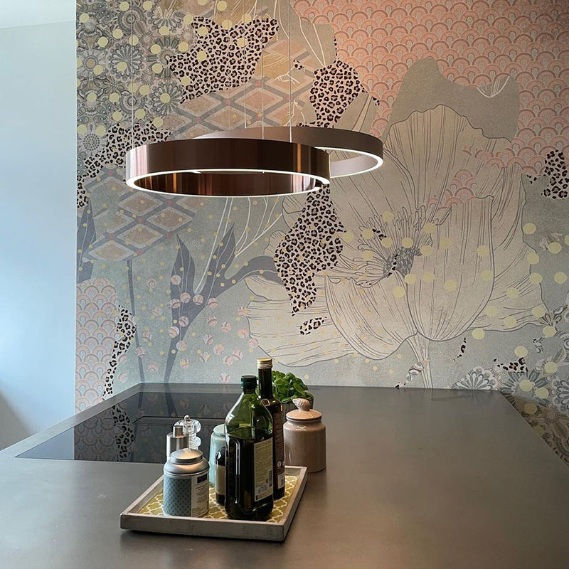 Aurum Collection | Brass Pendant Light with Integrated LED | Sleek Modern Design for Elegant Kitchen Lighting 5