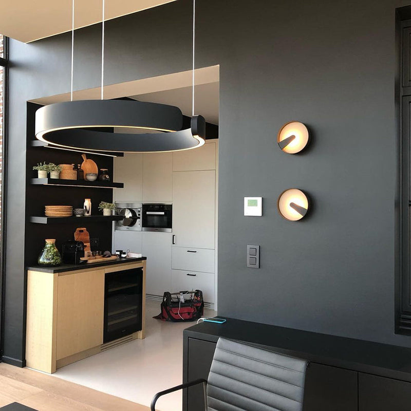 Aurum Collection | Brass Pendant Light with Integrated LED | Sleek Modern Design for Elegant Kitchen Lighting 6