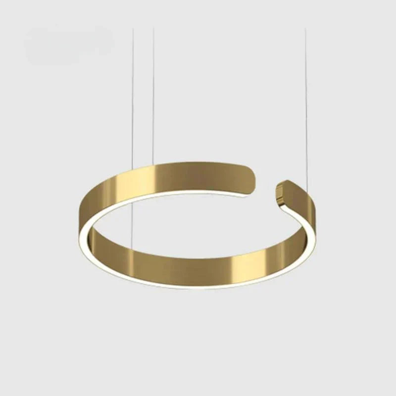 Aurum Collection | Brass Pendant Light with Integrated LED | Sleek Modern Design for Elegant Kitchen Lighting 9