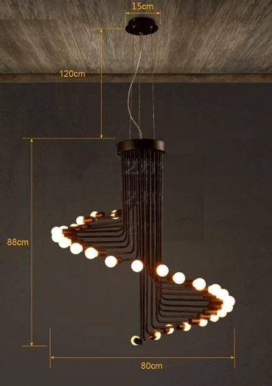 Freyza - Ava - Modern Nordic Spiral Chandelier