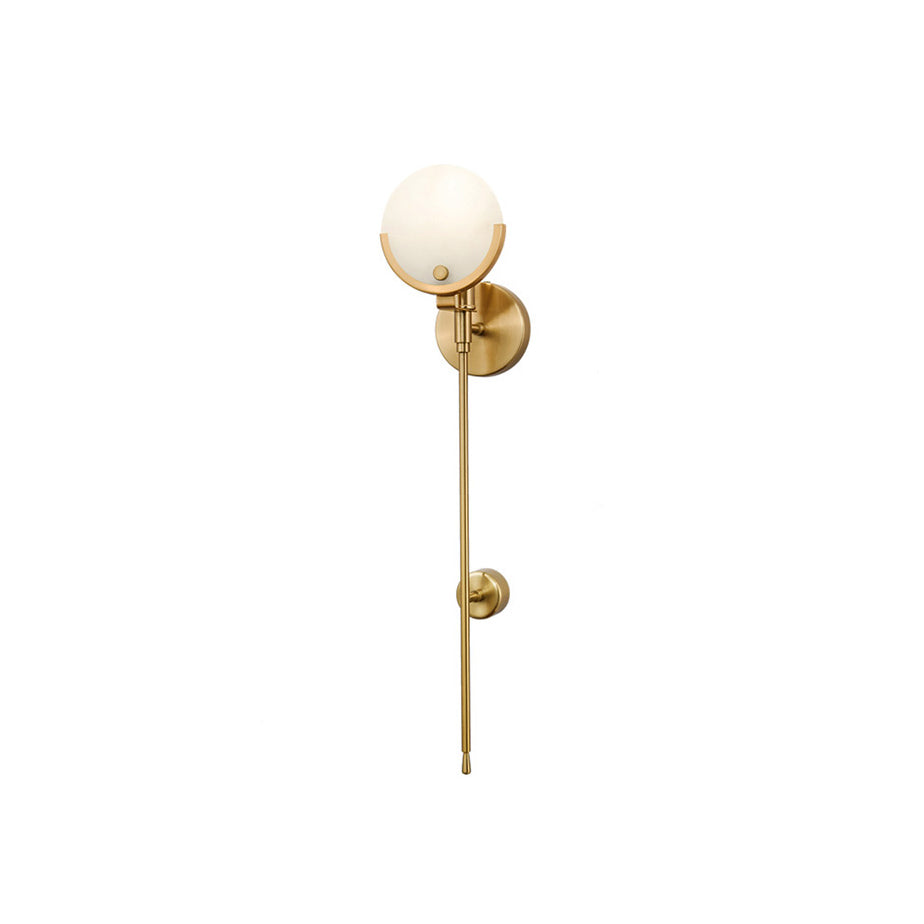 Freyza | Ljomuvyo Wandleuchte aus Messing und Alabaster – Schlafzimmer, Flur