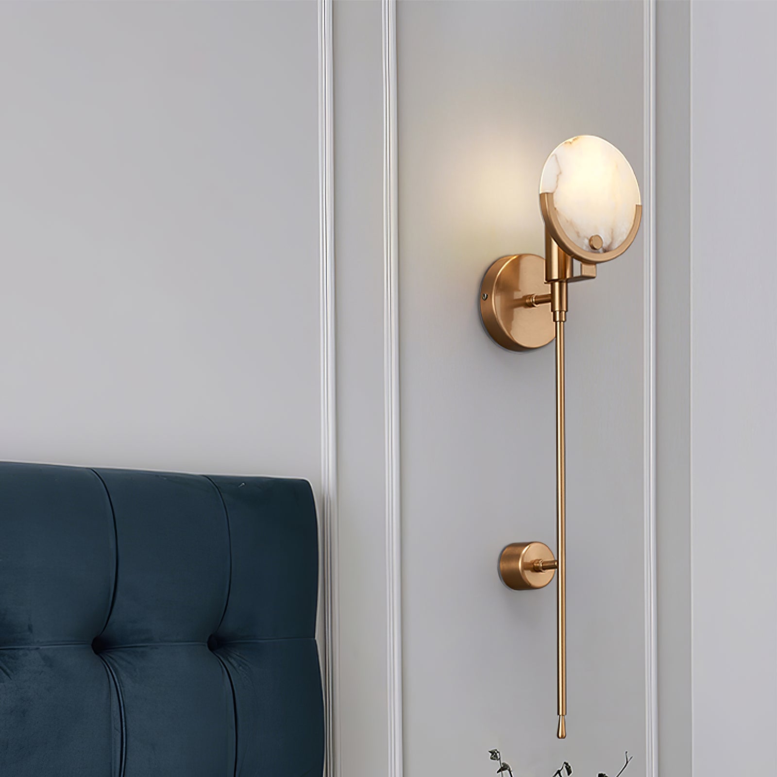Freyza | Messing-Wandleuchte für Innenräume – Schlafzimmer, Wohnzimmer
