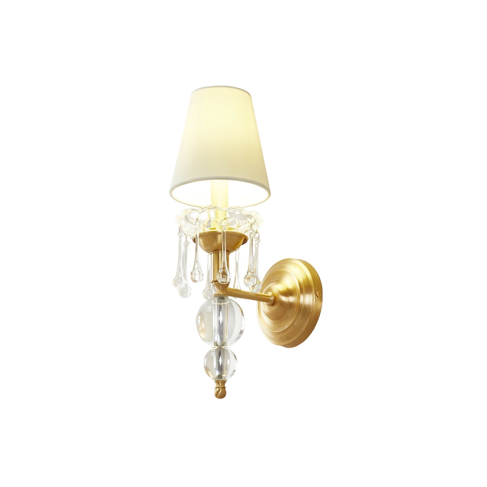 Freyza | Applique murale en tissu de luxe postmoderne avec cristaux Qvistuvyh – chambre moderne, couloir