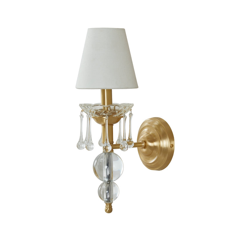 Freyza | Applique murale en tissu de luxe postmoderne avec cristaux Qvistuvyh – chambre moderne, couloir