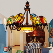 Freyza - Elegant Rustic Glass Dining Room Chandelier Light
