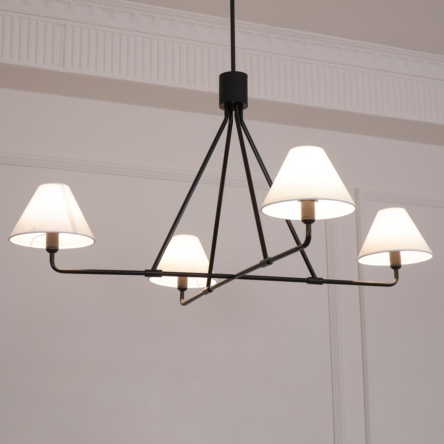 Freyza | Ornuvyh Vintage-Industrieller Stoff-Kronleuchter – Industrielles Esszimmer, Wohnzimmer