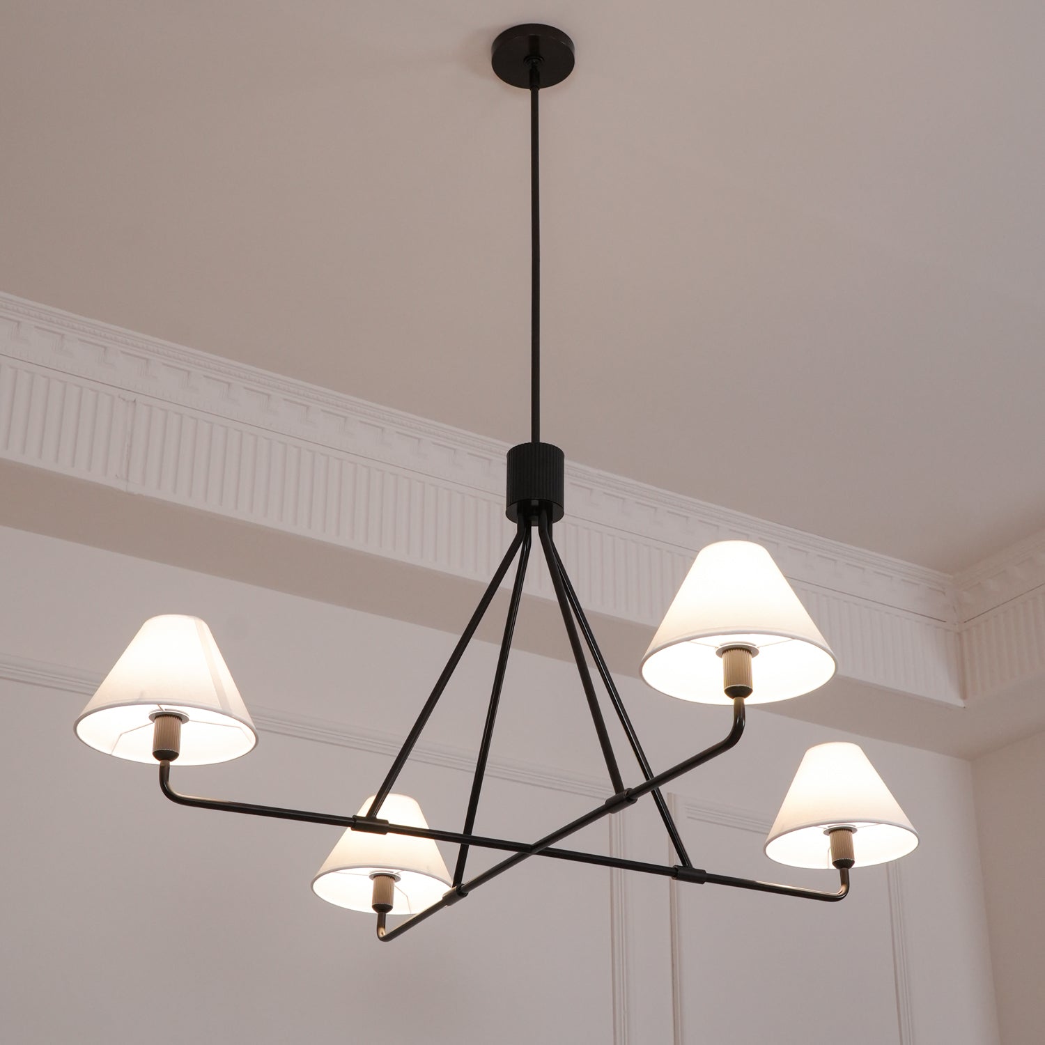 Freyza | Ornuvyh Vintage-Industrieller Stoff-Kronleuchter – Industrielles Esszimmer, Wohnzimmer