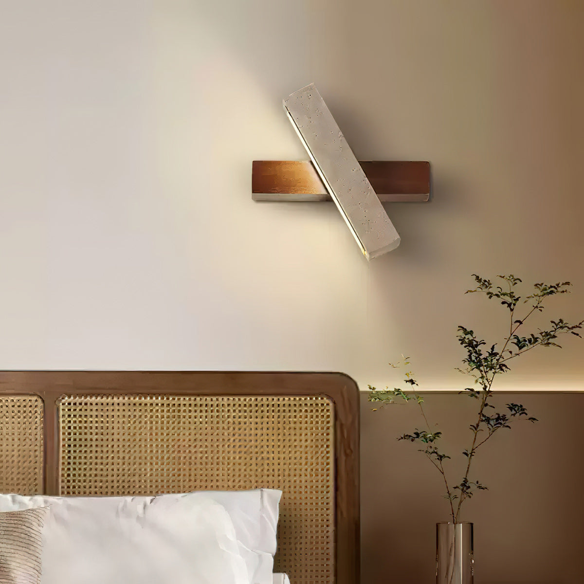 Freyza | Ostruvyo Linear Walnut Wall Light – Bedroom Hallway