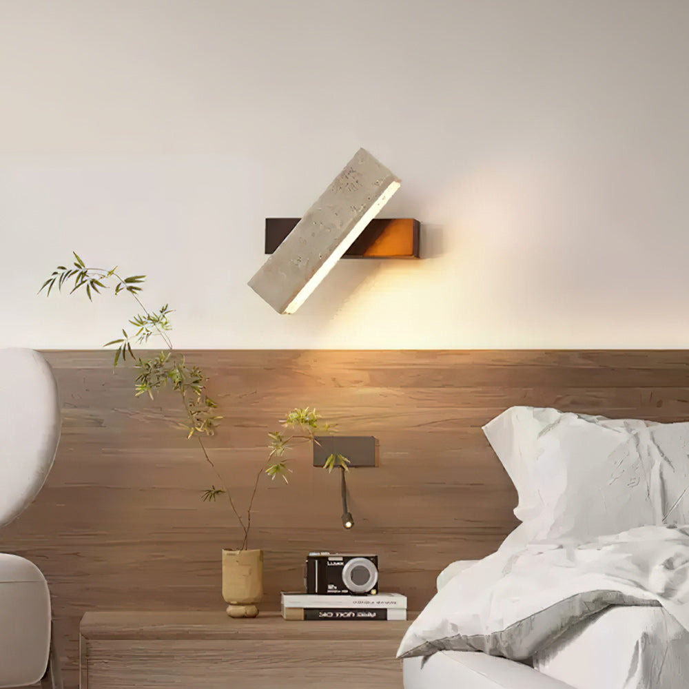 Freyza | Ostruvyo Linear Walnut Wall Light – Bedroom Hallway