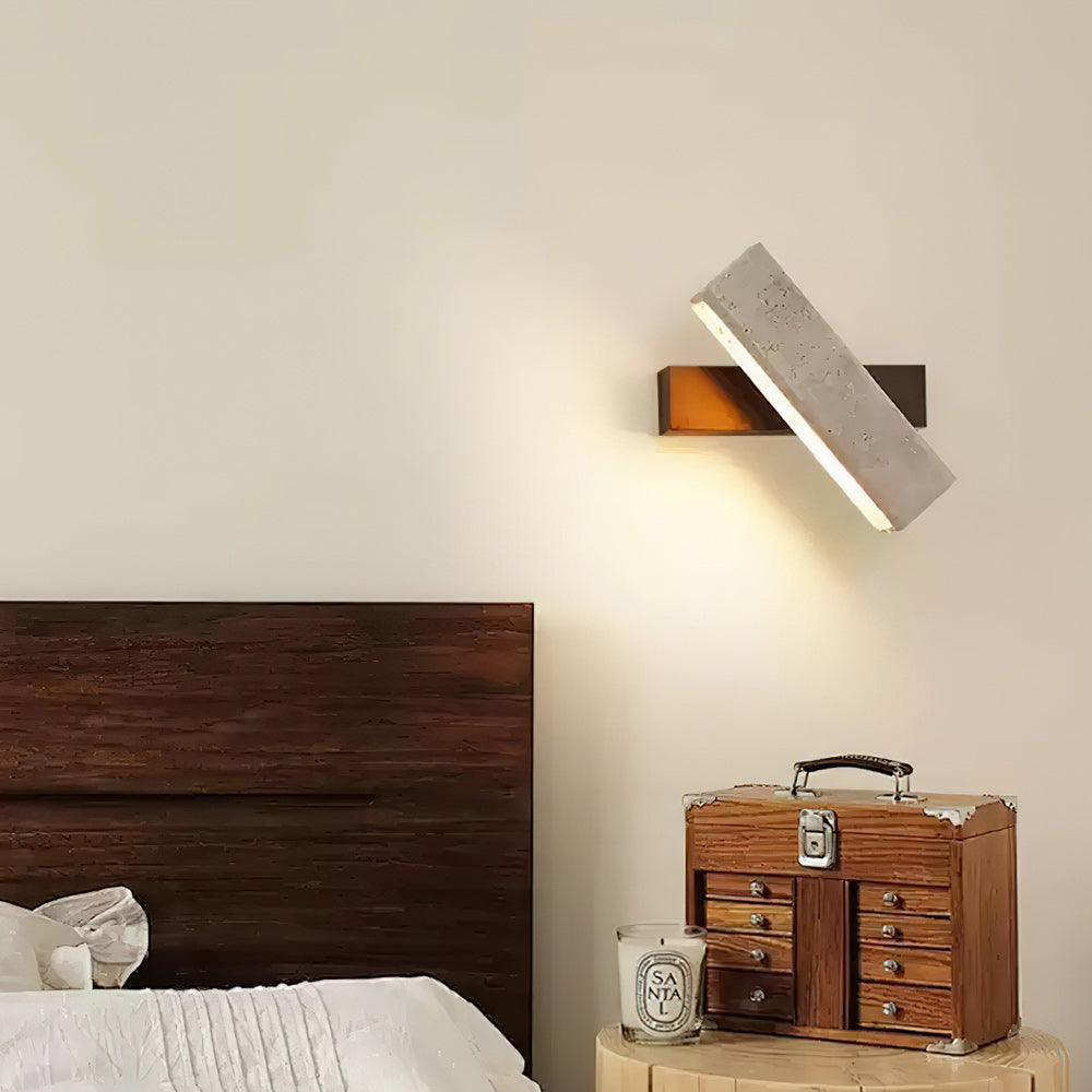 Freyza | Ostruvyo Linear Walnut Wall Light – Bedroom Hallway