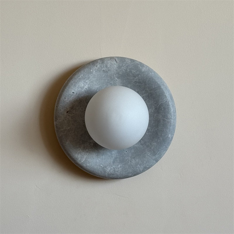 Freyza | Aurvelyra nordische Kunstglas-Marmor-Wandleuchte – nordisches Schlafzimmer und Flur