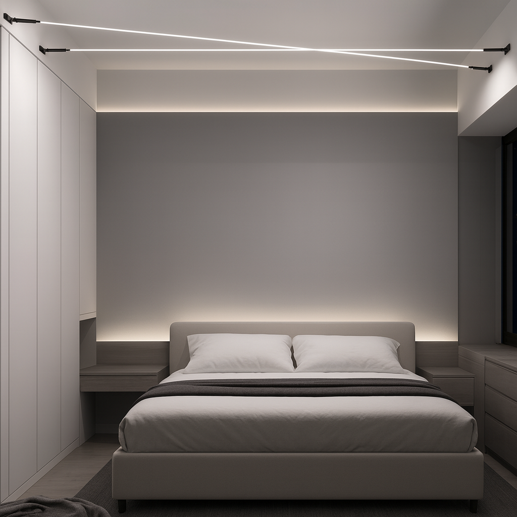 Freyza - Modern Linear LED Belt Pendant Light with Adjustable Strap Suspension