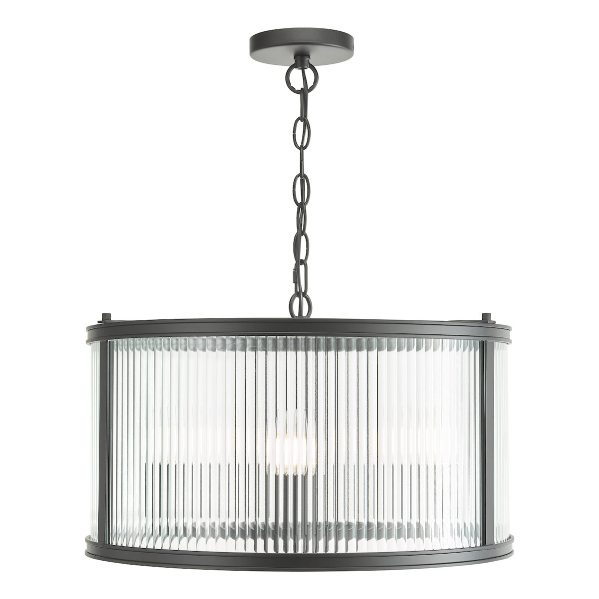 Bianka | Elegant Modern 3-Light Pendant with Ribbed Glass Shades 3