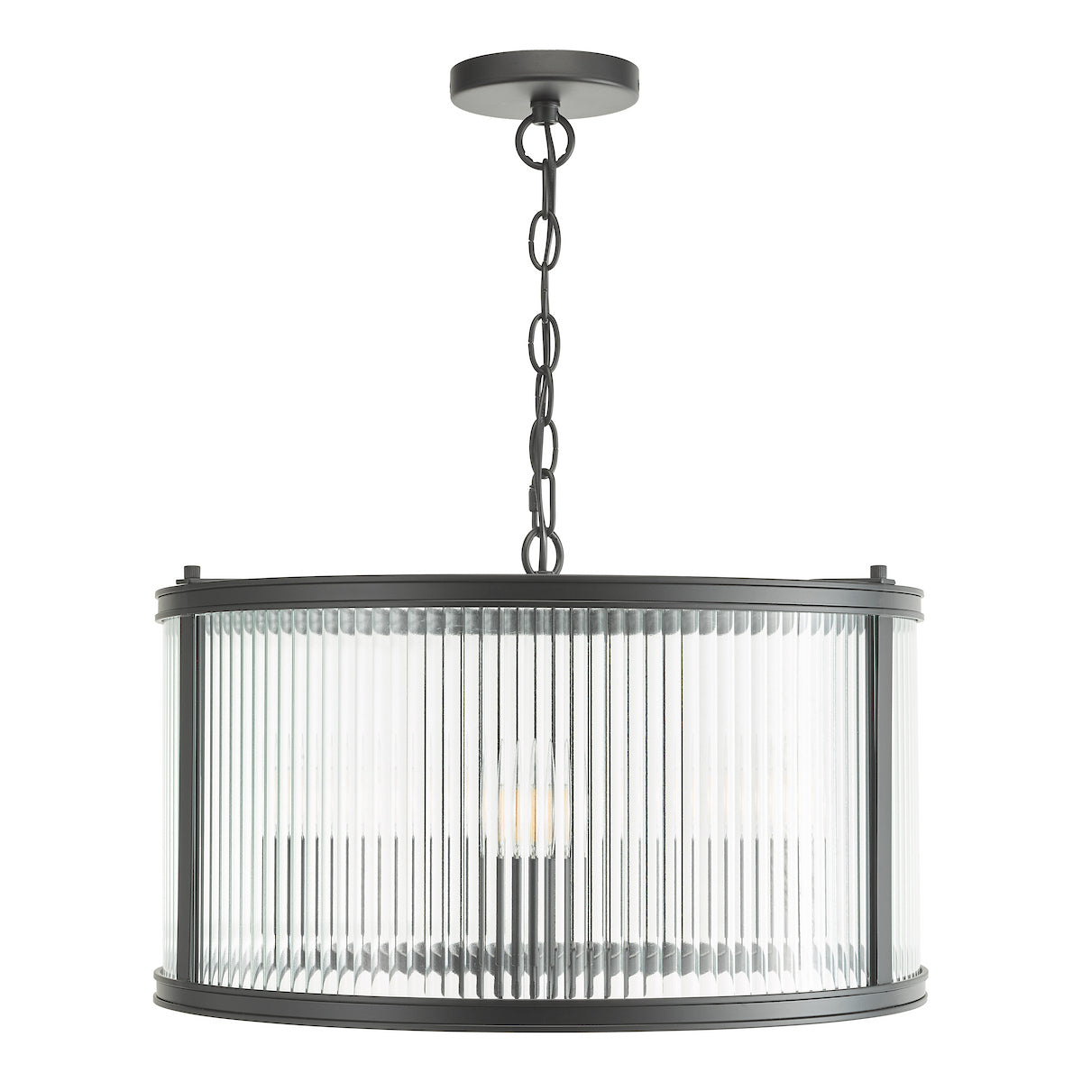 Bianka | Elegant Modern 3-Light Pendant with Ribbed Glass Shades 1
