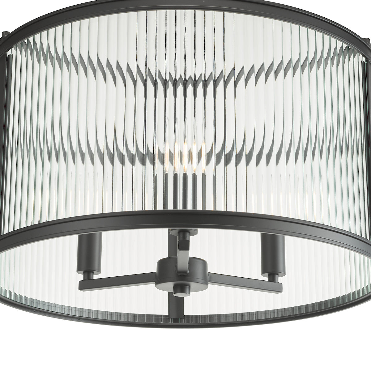 Bianka | Elegant Modern 3-Light Pendant with Ribbed Glass Shades 5