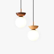 Freyza | Plafonnier affleurant en verre et bois – chambre, couloir, cuisine de style nordique