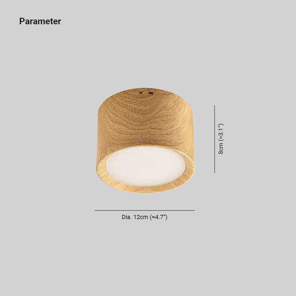 Freyza | Plafonnier encastré en bois noir – Moderne pour chambre, couloir et cuisine