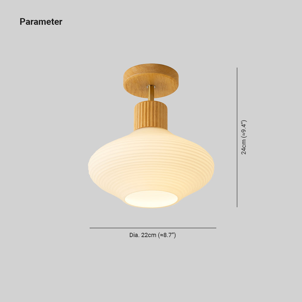 Freyza | Plafonnier en bois – Minimaliste pour chambre, couloir et cuisine