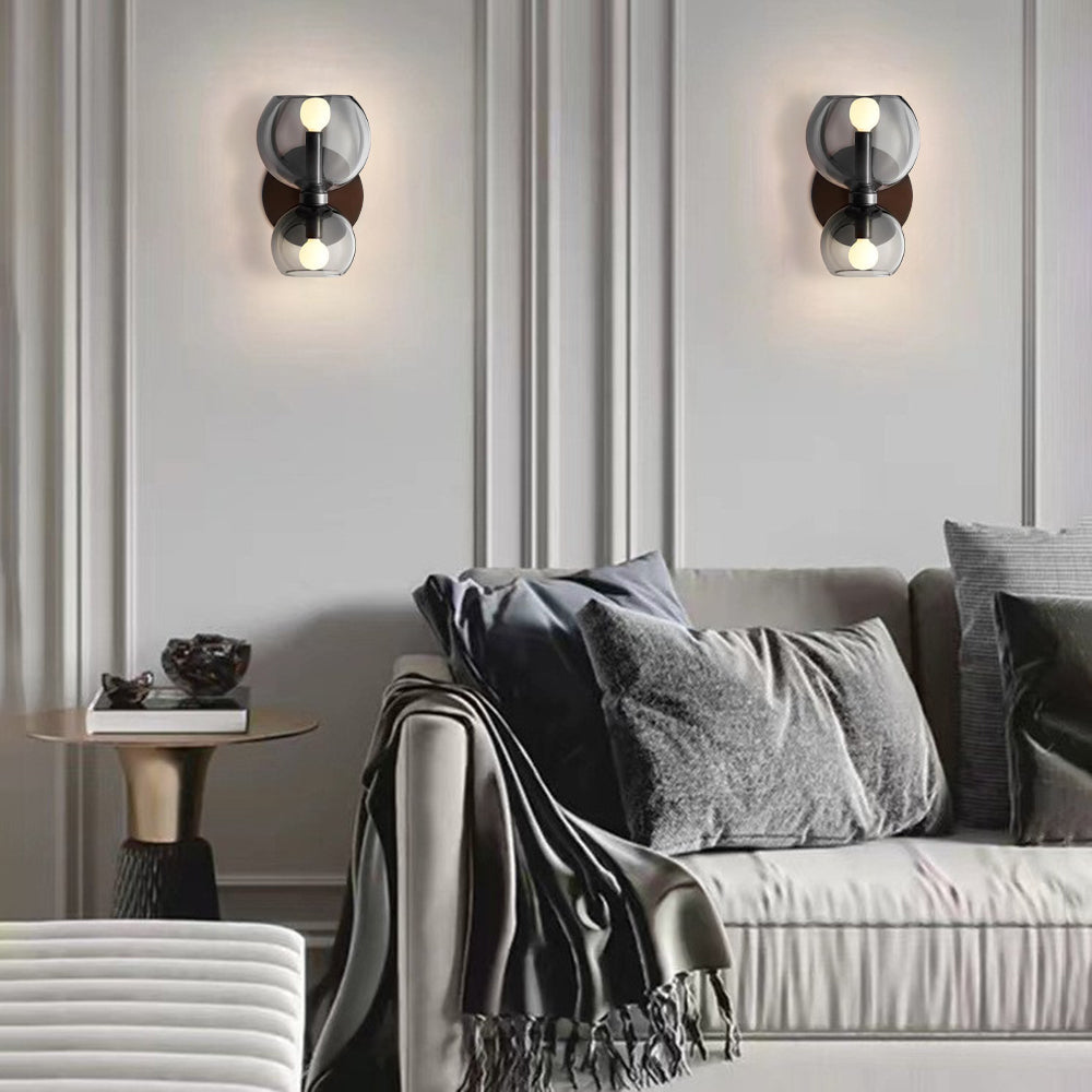 Freyza | Weiße Glas Innen-Wandleuchte – Modernes Schlafzimmer Wohnzimmer