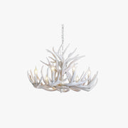 Freyza | Lustre rustique en résine avec bois de cerf Silva – Salle à manger et salon rustiques