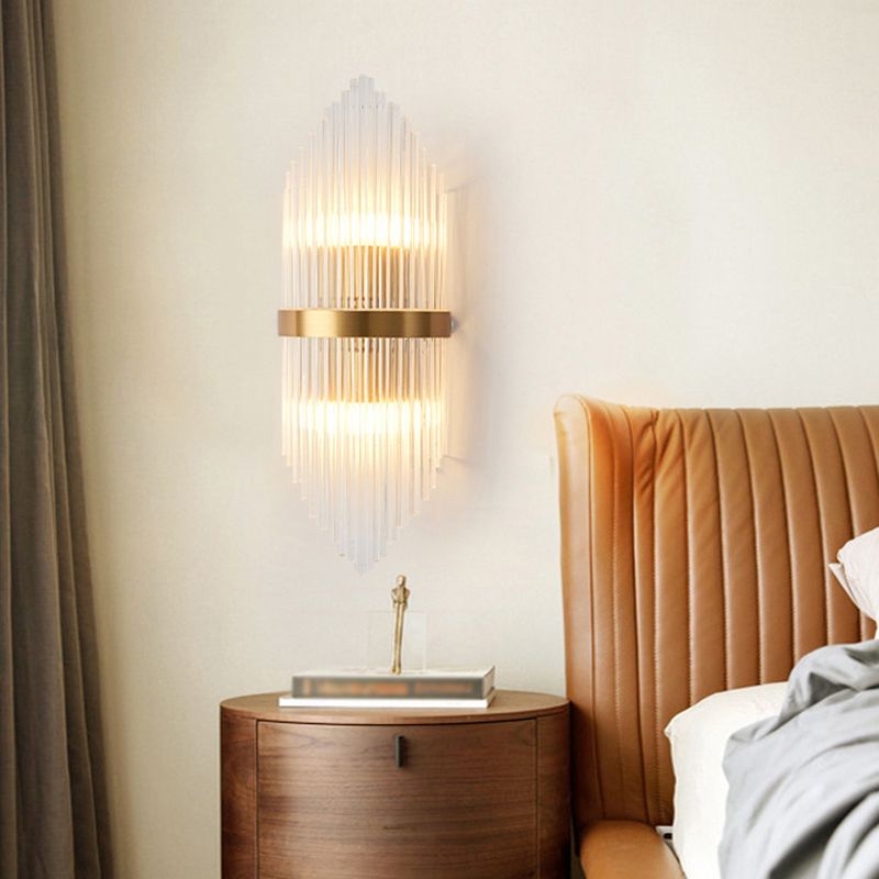 Freyza | Kristy, applique murale intérieure de luxe dorée avec cristaux – chambre et salon