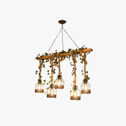 Freyza | 5-Light Wood Pendant Light – Vintage Kitchen Dining Room