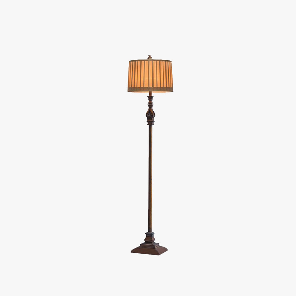 Freyza | Lampadaire en résine et tissu – Salon ou chambre au style vintage