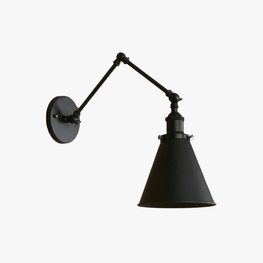 Freyza | Zynar Vintage Adjustable Black Indoor Wall Light – Vintage Bedroom Living Room