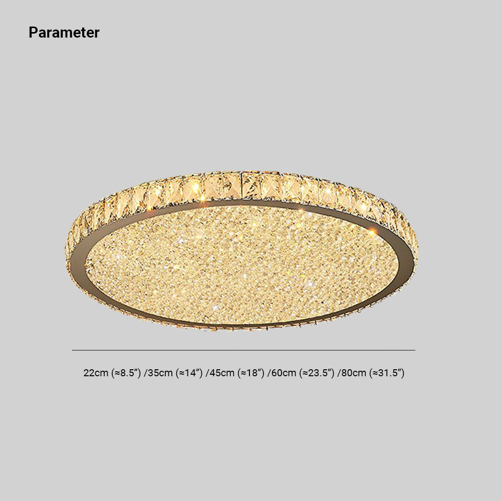 Freyza | Eliza Luxury Crystal Crystal Flush Mount Ceiling Light – Bedroom Hallway Kitchen