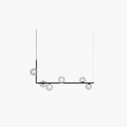 Freyza | Suspension noire et dorée à 8 lumières – Style minimaliste pour cuisine et salle à manger