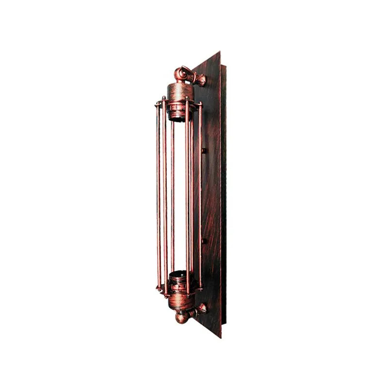Freyza | Tronel Vintage Cylinder Black Gold Indoor Wall Light – Vintage Bedroom Living Room