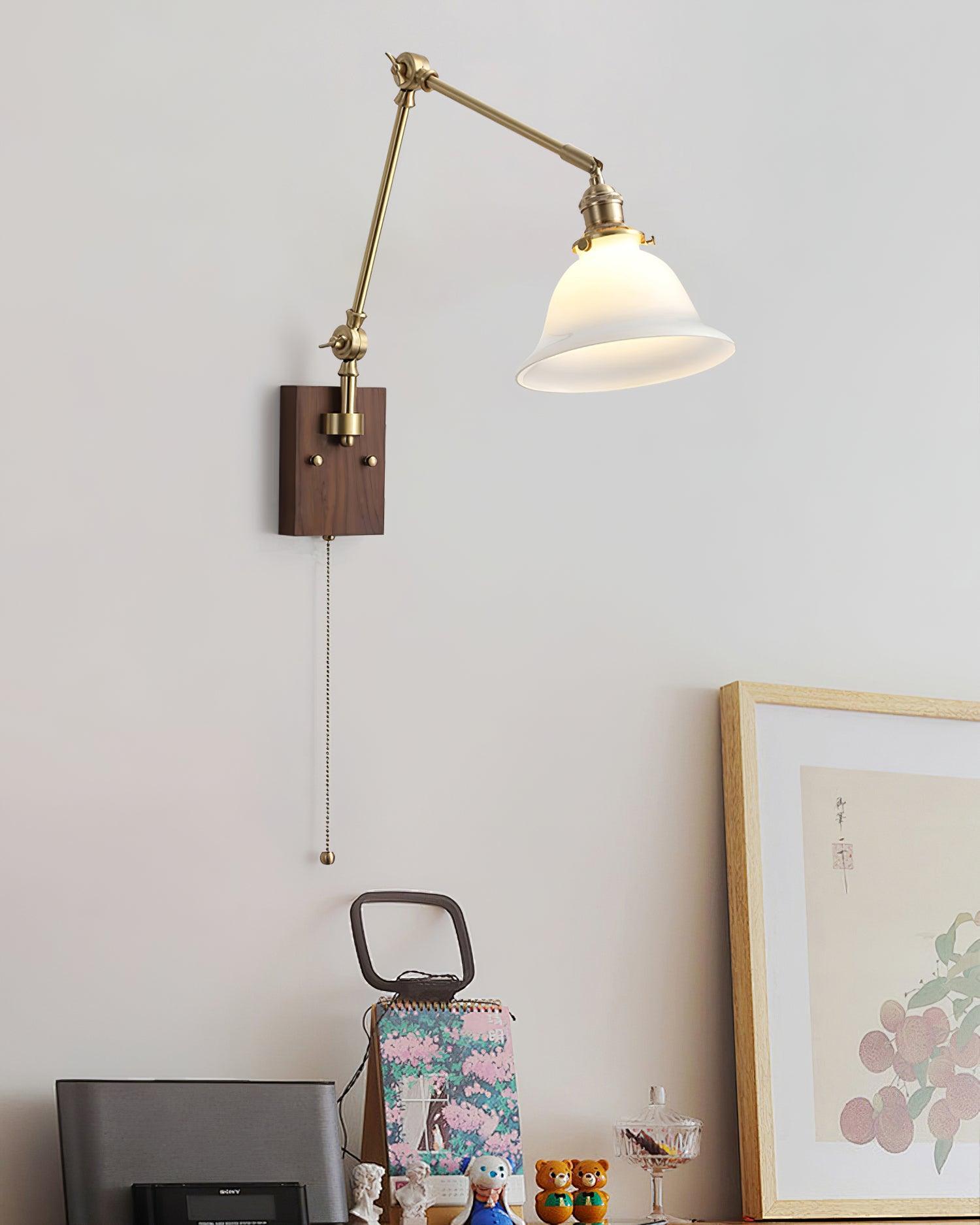 Freyza | Applique murale en laiton et verre – Chambre et couloir vintage
