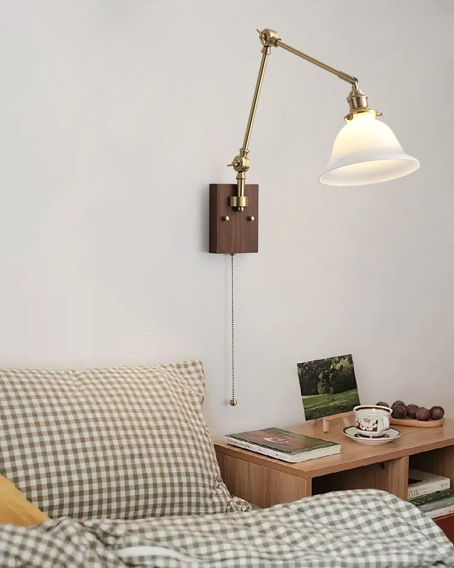 Freyza | Applique murale en laiton et verre – Chambre et couloir vintage