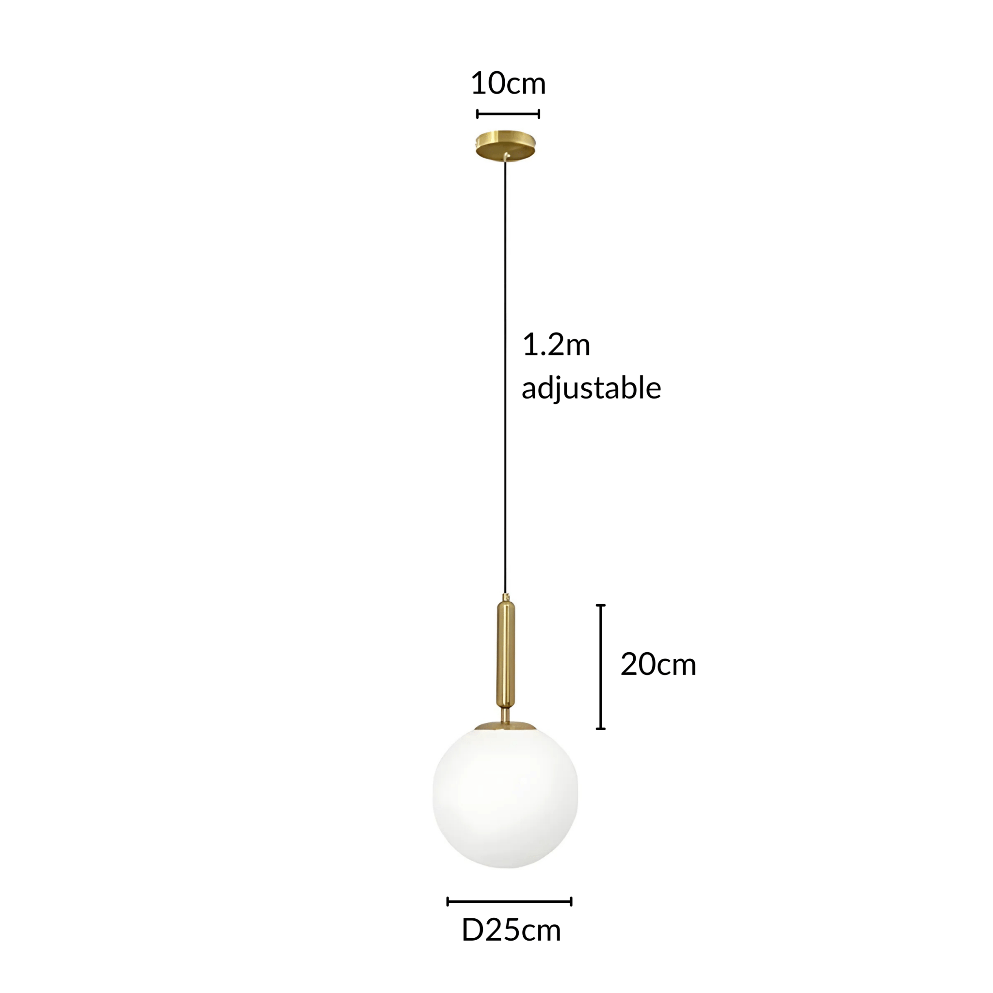 Freyza - BauerLight | Modern Black Glass Pendant Light for Kitchen Lighting