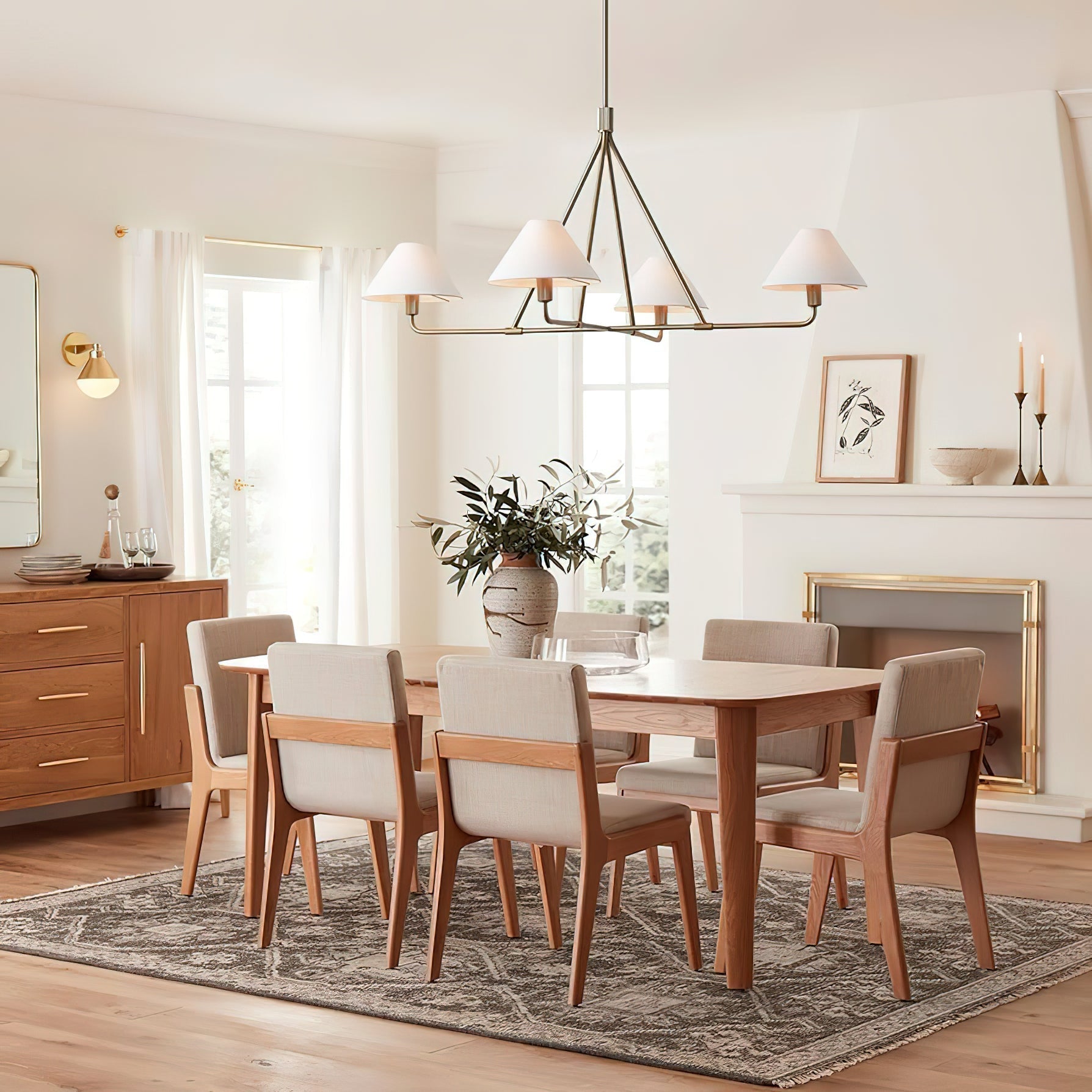 Freyza | Ornuvyh Vintage-Industrieller Stoff-Kronleuchter – Industrielles Esszimmer, Wohnzimmer