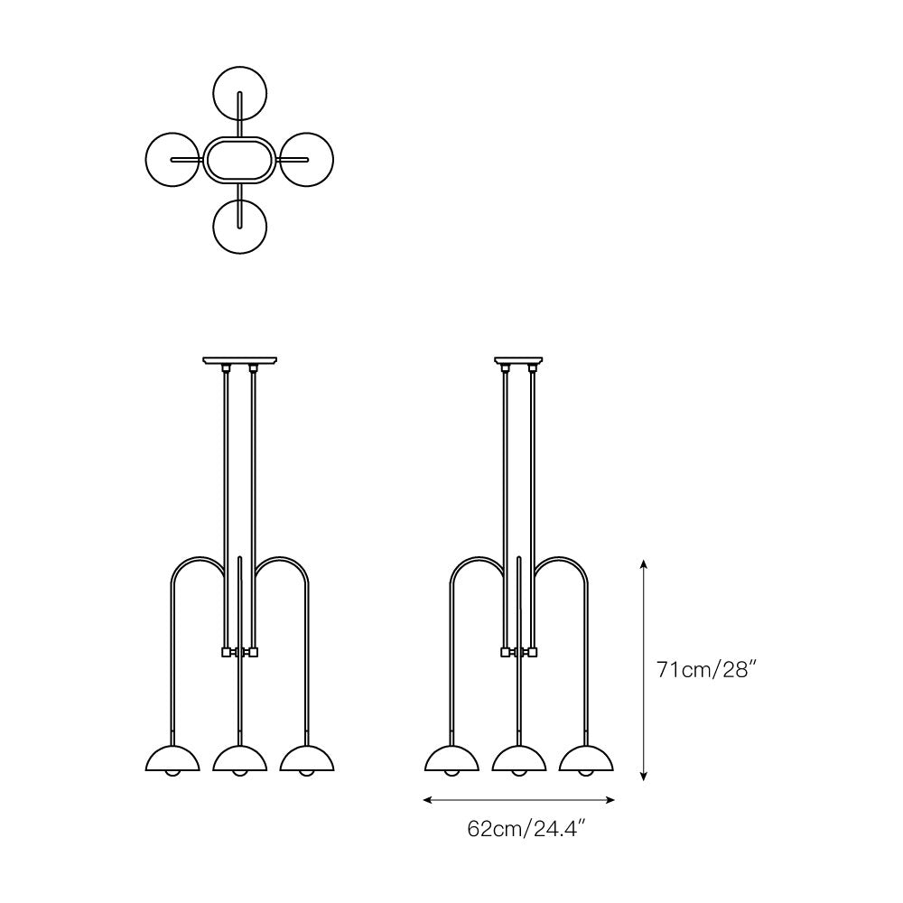 Freyza | Blikuvyh Vintage Industrial Brass Chandelier – Industrial Dining Room Living Room