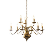 Freyza | Blikuvyu Vintage Industrial Brass Chandelier – Industrial Dining Room Living Room