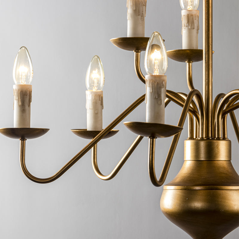Freyza | Blikuvyu Vintage Industrial Brass Chandelier – Industrial Dining Room Living Room