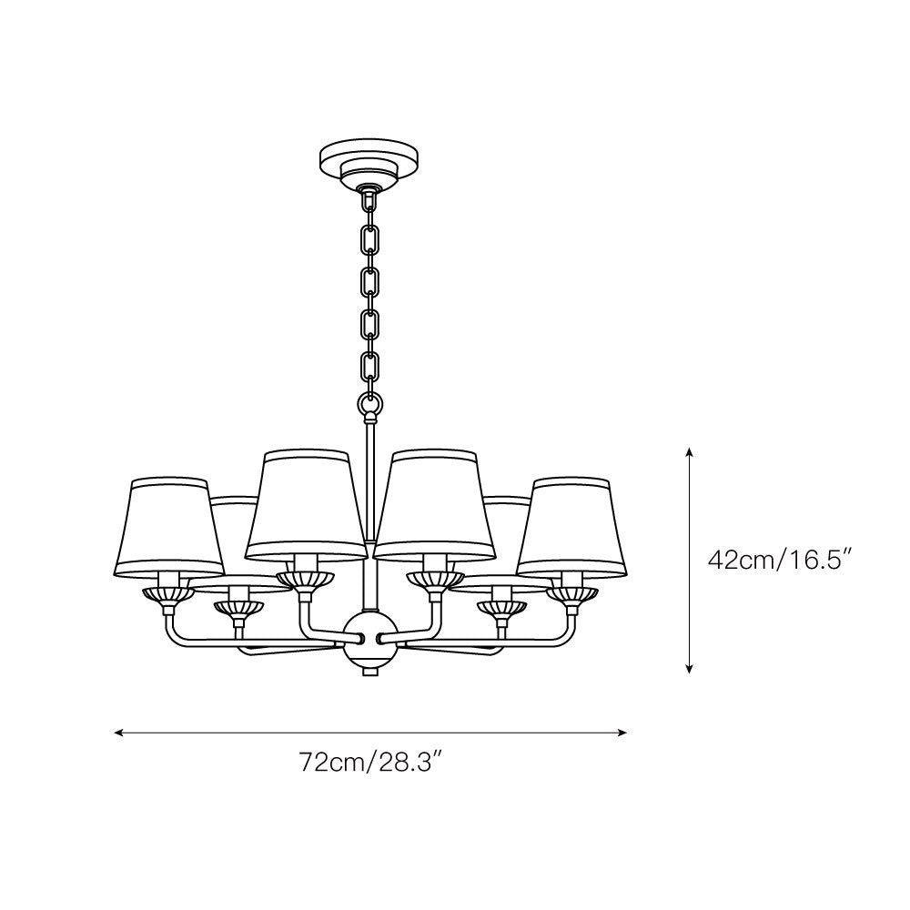 Freyza | Gloruvyh Vintage Industrial Fabric Chandelier – Industrial Dining Room Living Room
