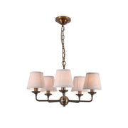 Freyza | Gloruvyh Vintage Industrial Fabric Chandelier – Industrial Dining Room Living Room