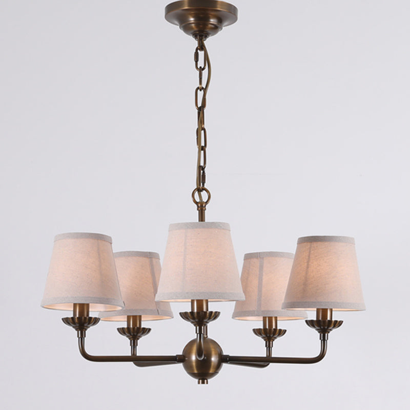 Freyza | Gloruvyh Vintage Industrial Fabric Chandelier – Industrial Dining Room Living Room
