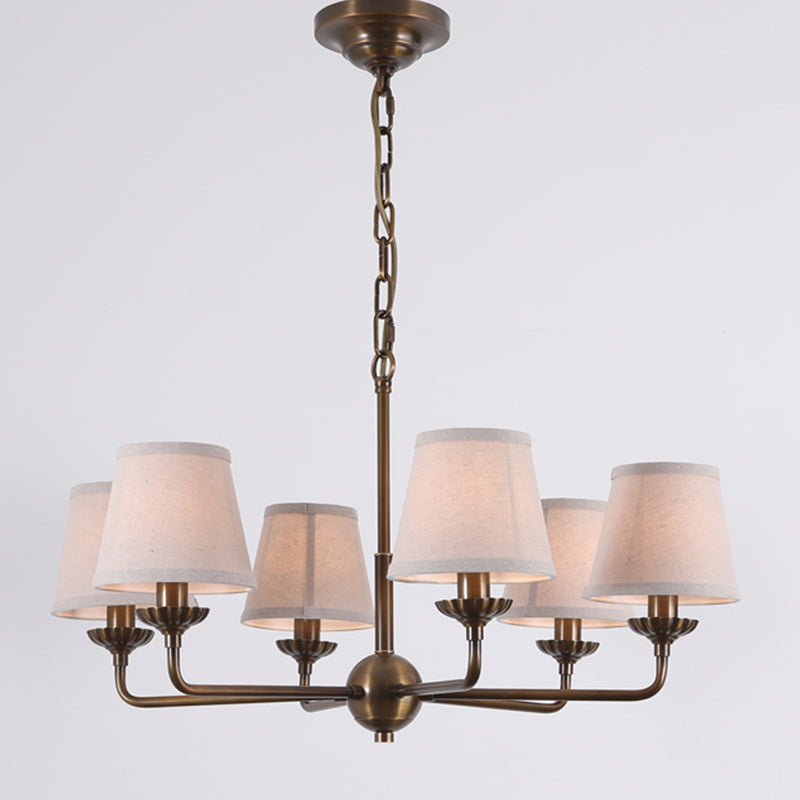 Freyza | Gloruvyh Vintage Industrial Fabric Chandelier – Industrial Dining Room Living Room