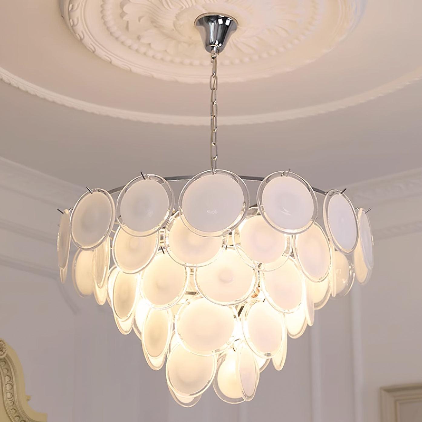 Freyza | Esona Lustre en verre dépoli en cascade – Salle à manger et salon