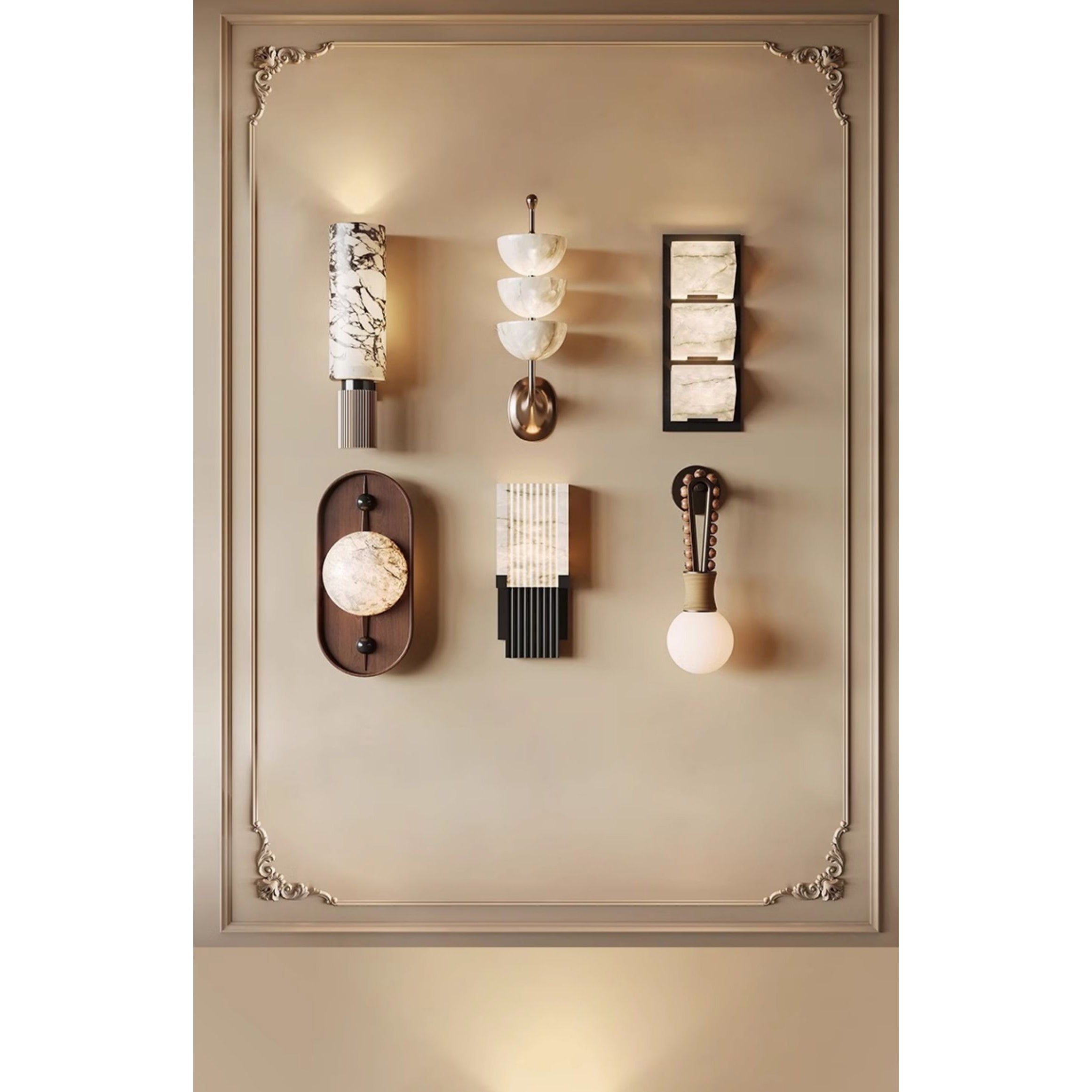 Freyza | Gloruvyu Alabaster-Wandleuchte – Schlafzimmer, Flur