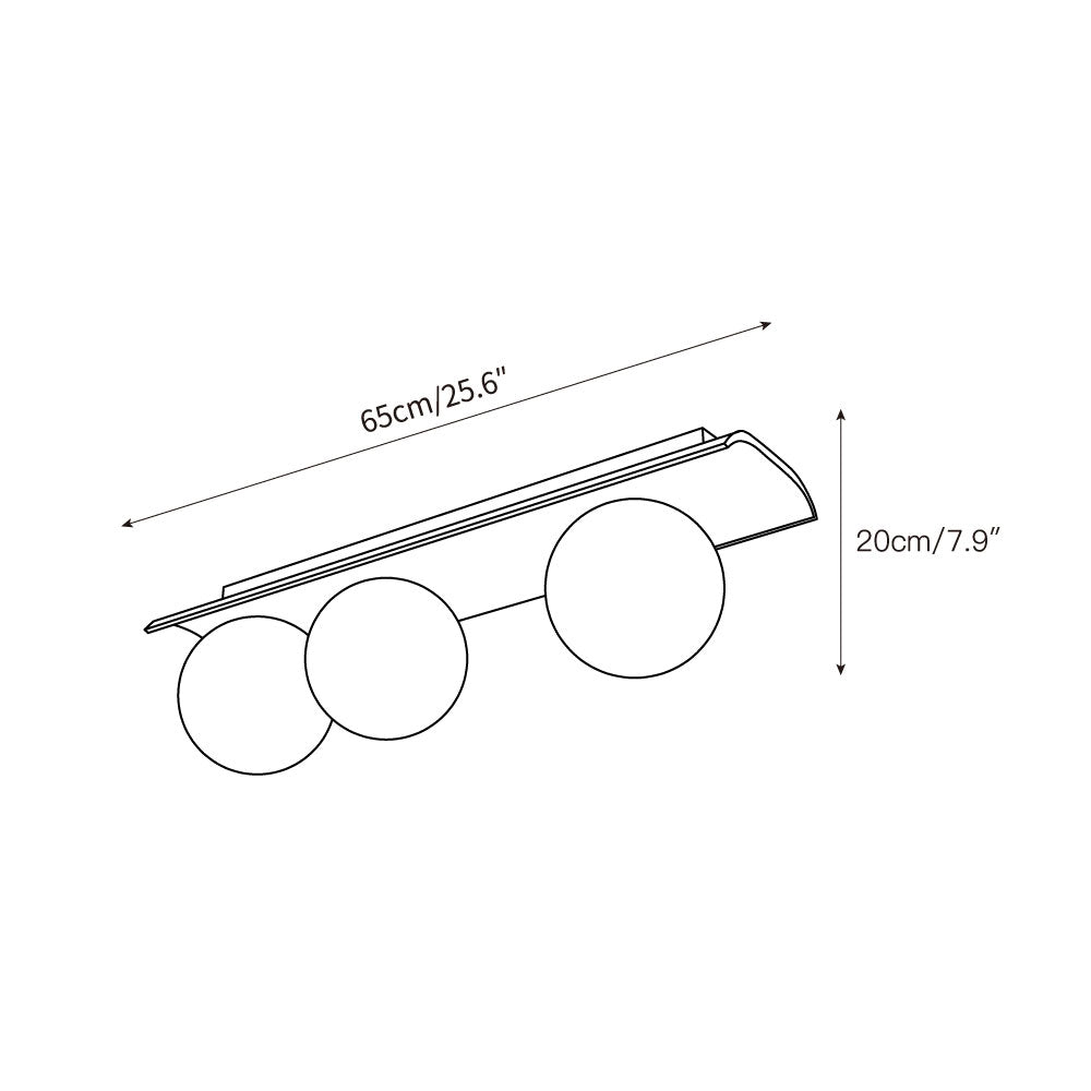 Freyza | Suspension plafond en verre Globe Bianca en travertin – Chambre et salon