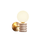 Freyza | Ljomuvyh Travertine Glass Glass Wall Light – Bedroom Hallway