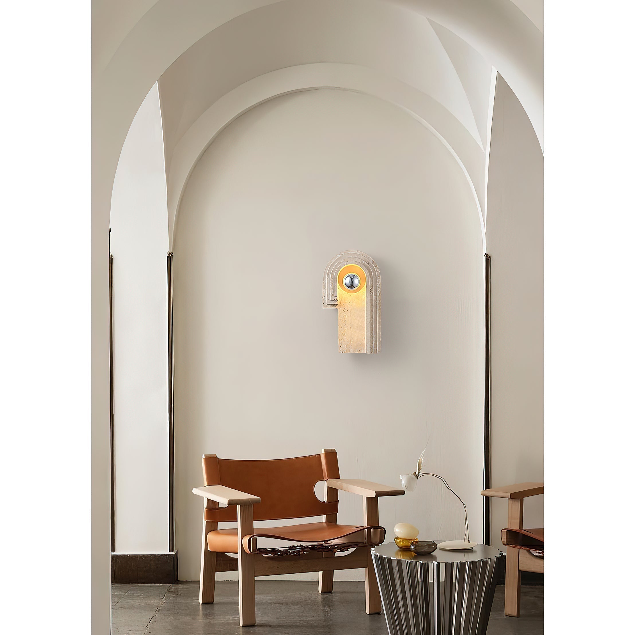Freyza | Mjolkuvyh Travertine Wall Wall Light – Bedroom Hallway